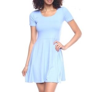 Light Blue Fit and Flare Mini Dress